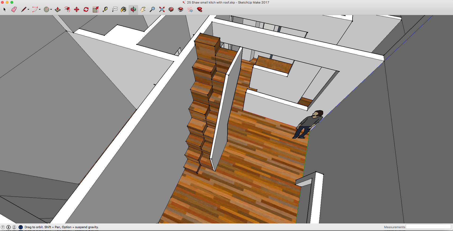 Alternating tread stairs in the living room
